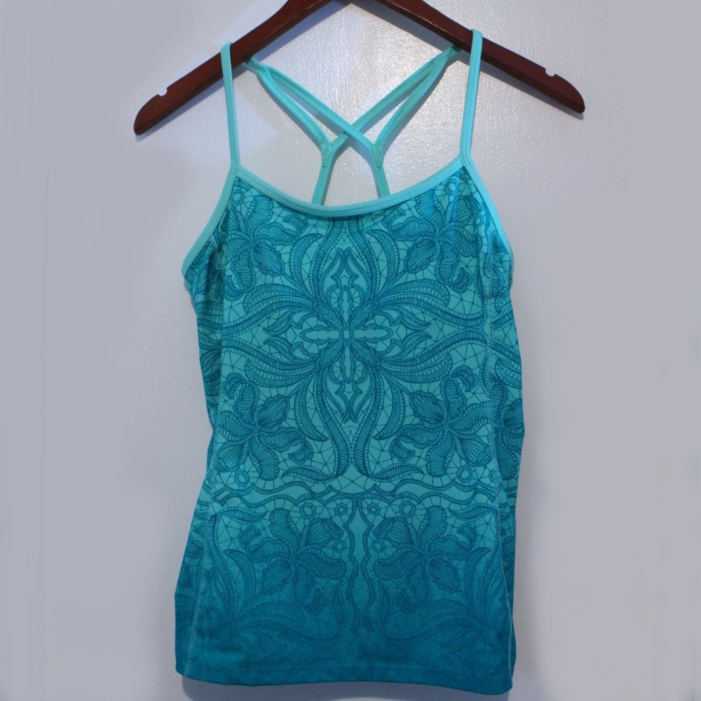 ATHLETA GREEN OMBRE TANK, SIZE SMALL